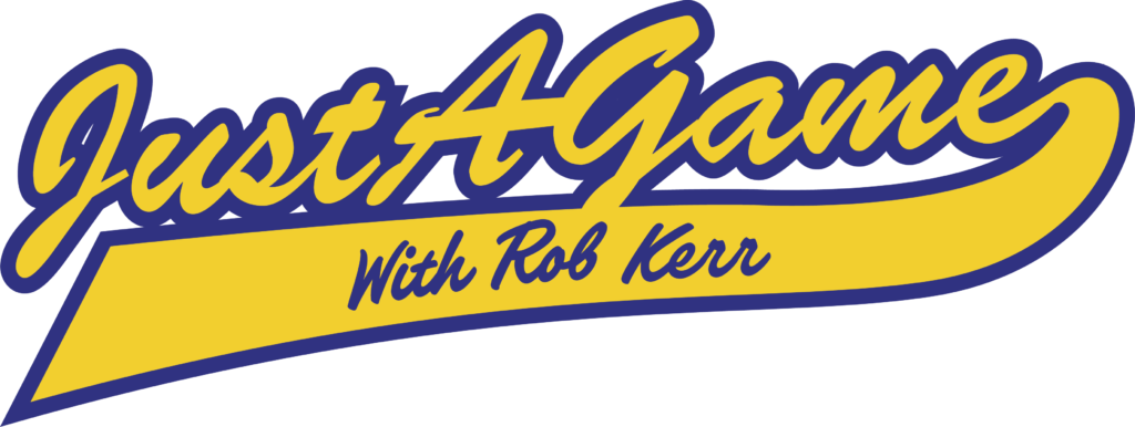 Secondary logo for Just A Game with Rob Kerr podcast.
